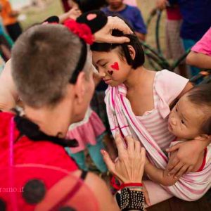 Dress up like a ladybug and interact with hundreds of children